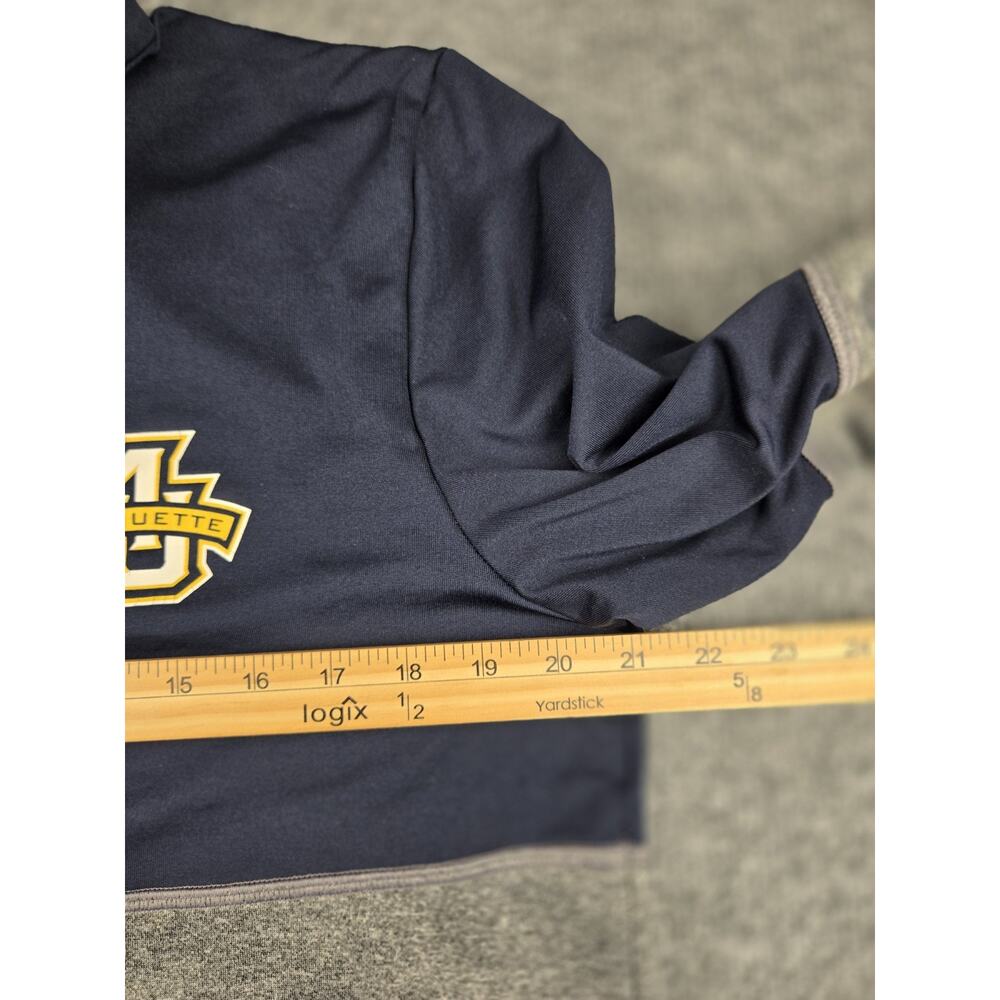 Champion Marquette University Golden Eagles Gray 1/4 Zip Pullover Men's M #943 - Picture 7 of 9